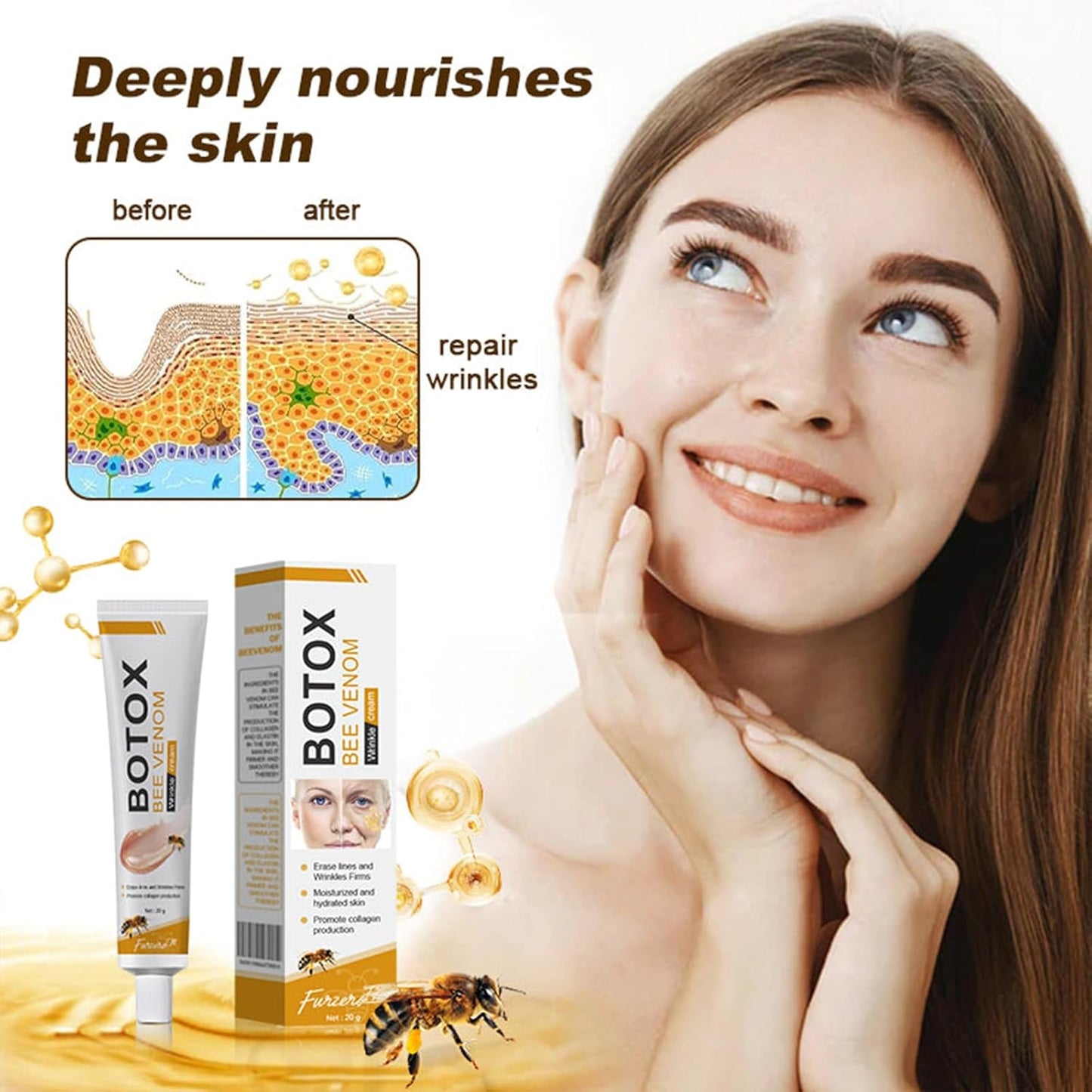 Botox Bee Venom Anti-Wrinkle Cream - Anti-Wrinkle , Anti-Aging, Moisturizing, Lifting & Firming Cream –Recovery Cream for All Skin Types