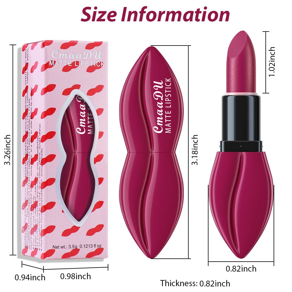 2Pcs Matte Velvet Lipstick - Long Lasting Waterproof Smudge Proof 24 Hours Lip Stick
