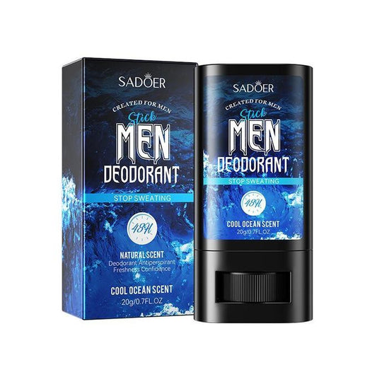 Sadoer Deodorant With Naturally Derived Ingredients, 48 Hour Odor Control | Cool Ocean Scent  MEN DEODORANT STICK 20G ( OFFER  PACK OF 3PIECES)