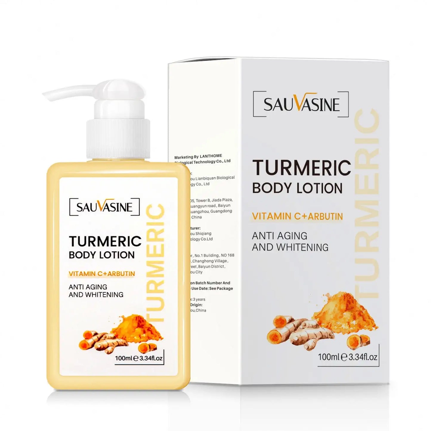 Turmeric Body Lotion for Anti Aging, Fade Dark Spots, Clear Wrinkles & Smoothens