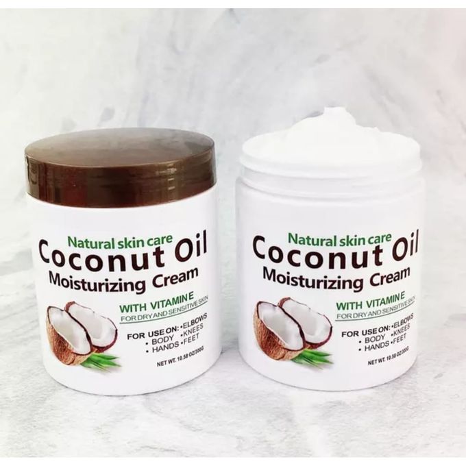 Extra Virgin Coconut Oil Moisturizing Cream (300g) | For Face, Body& Hands- Restores Skin's Moisture Barrier, Provides Intense Hydration For Dry & Dull Skin