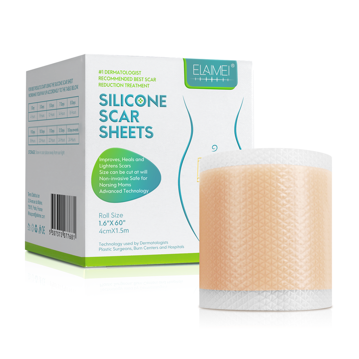 1.5M Silicone Scar Sheets/Tape Roll/Strips, Reusable, Professional for C-Section, Surgery, Burn, Keloid, Acne etc