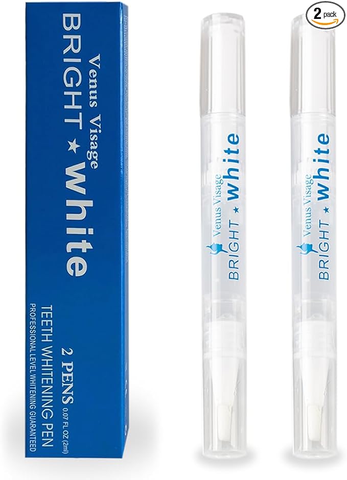 BRIGHT WHITE Teeth Whitening Pen, 20+ Uses - Effective, Painless, No Sensitivity, Easy to Use, Mint Flavor Teeth whitening Gel Pen ( Pack of 2 )