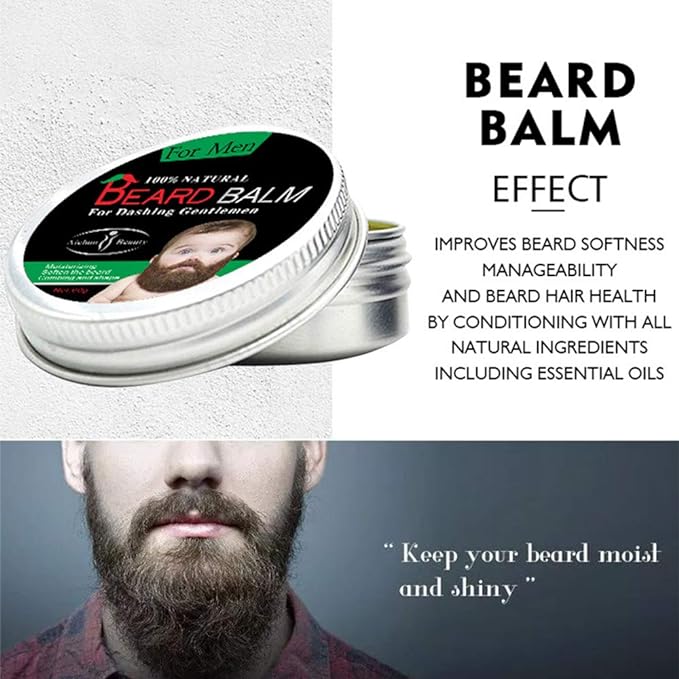 AICHUN BEAUTY Men Beard Care Moisturizing Organic Growth Wax 100% Natural Beard Balm For Men 60gg