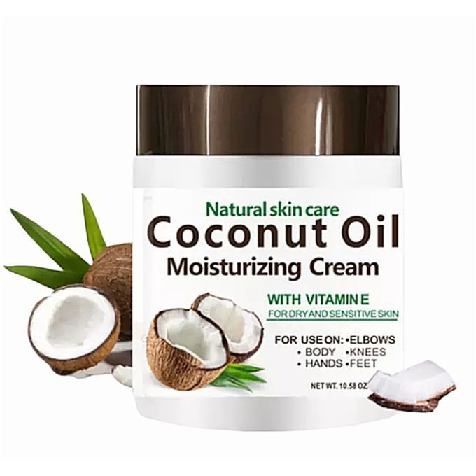 Extra Virgin Coconut Oil Moisturizing Cream (300g) | For Face, Body& Hands- Restores Skin's Moisture Barrier, Provides Intense Hydration For Dry & Dull Skin