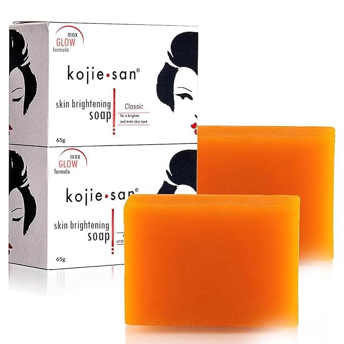 Kojie San Skin Brightening  Set | Original Kojic Acid Soap (135g x 2 Bars) & Kojic Acid Face Cream ( 50g ) that Reduces Dark Spots, Hyperpigmentation & Scars