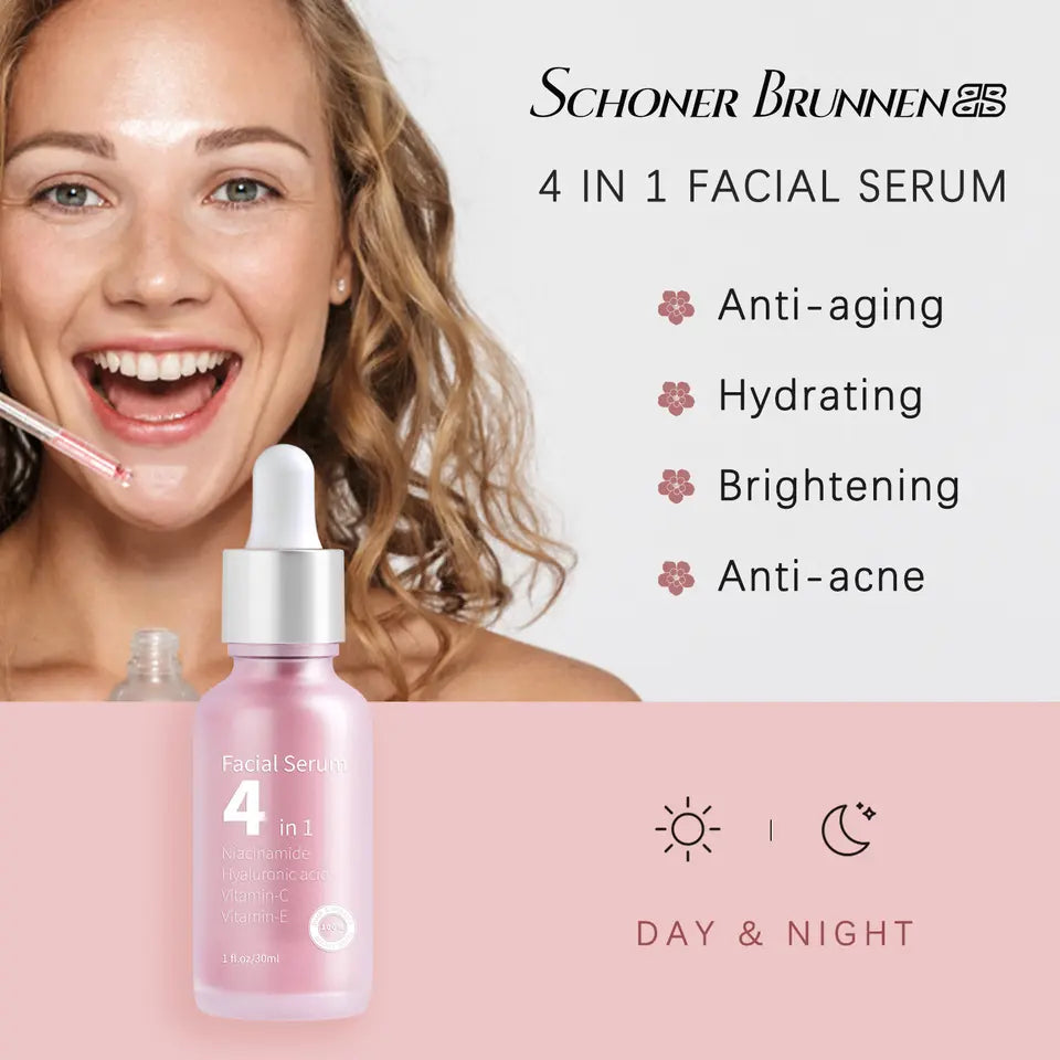 4 in 1 Anti-Wrinkle, Anti-Aging, Anti-acne, Moisturing & Skin Brightening Face Serum