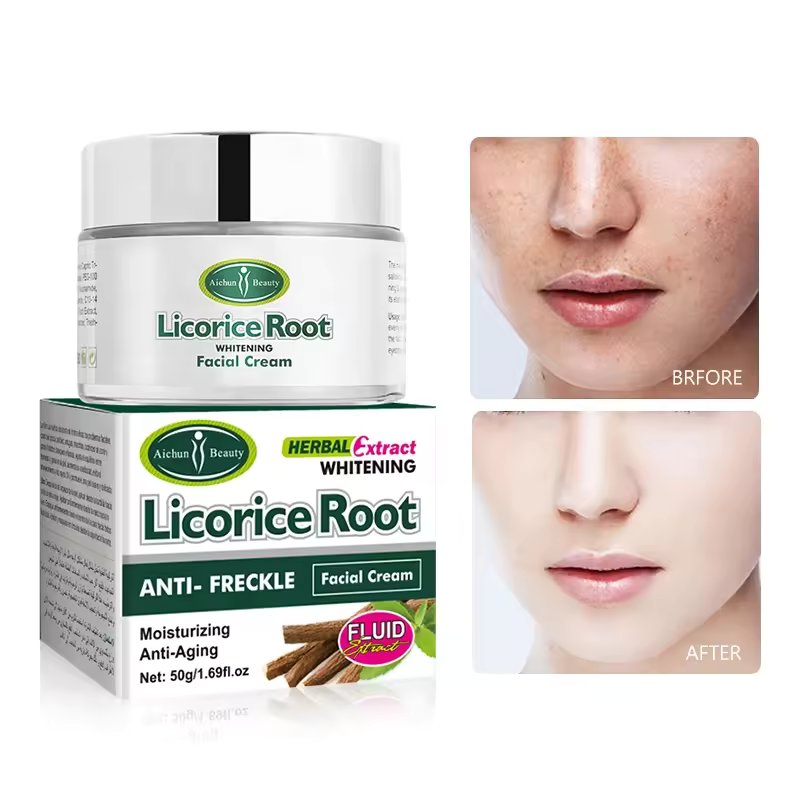 Licorice Root Herbal Extract Anti-Feckle Cream |Dark Spots Correction, Facial Moisturizing & Face Brightening Cream (50g)