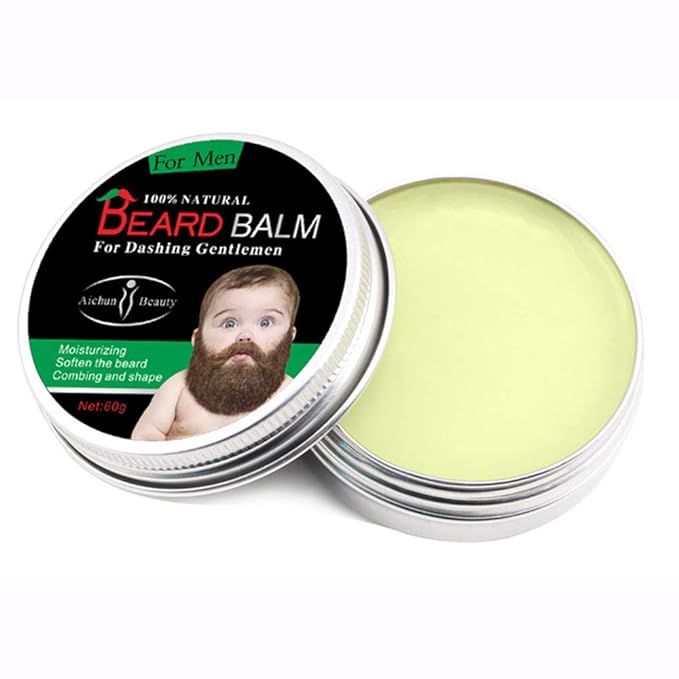 AICHUN BEAUTY Men Beard Care Moisturizing Organic Growth Wax 100% Natural Beard Balm For Men 60gg