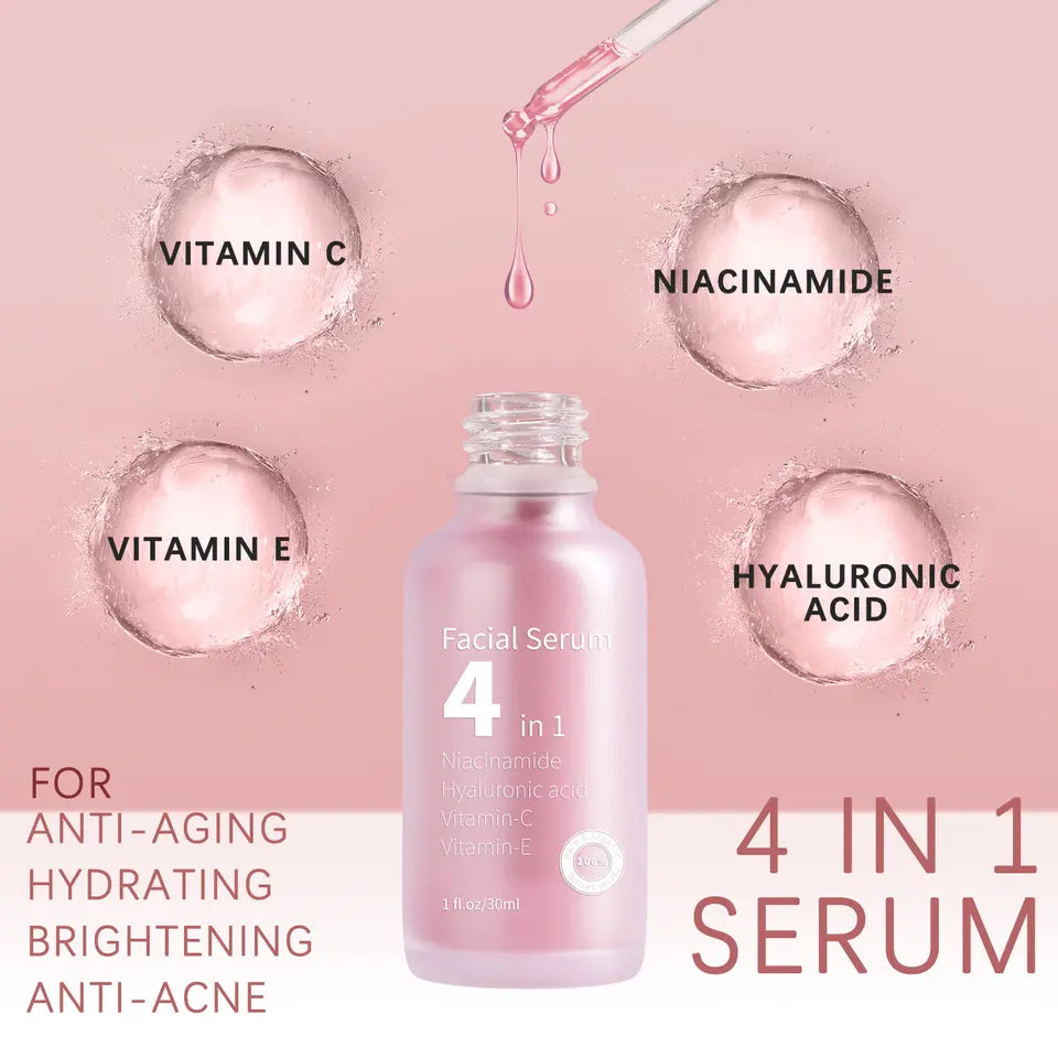 4 in 1 Anti-Wrinkle, Anti-Aging, Anti-acne, Moisturing & Skin Brightening Face Serum