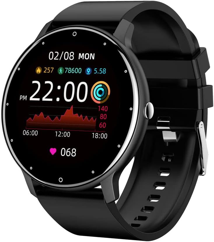 ZL02C Pro Smart Watch | Round Reloj Men & Women Waterproof Smart Watch, Bluetooth Call, Fitness Tracker, Touch Screen for iPhone and Android, Sleep Monitor, AI Voice Assistant, Heart Rate Monitor,  Blood Pressure & Sports Fitness Smartwatch