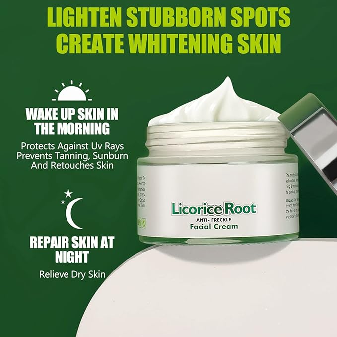 Licorice Root Herbal Extract Anti-Feckle Cream |Dark Spots Correction, Facial Moisturizing & Face Brightening Cream (50g)