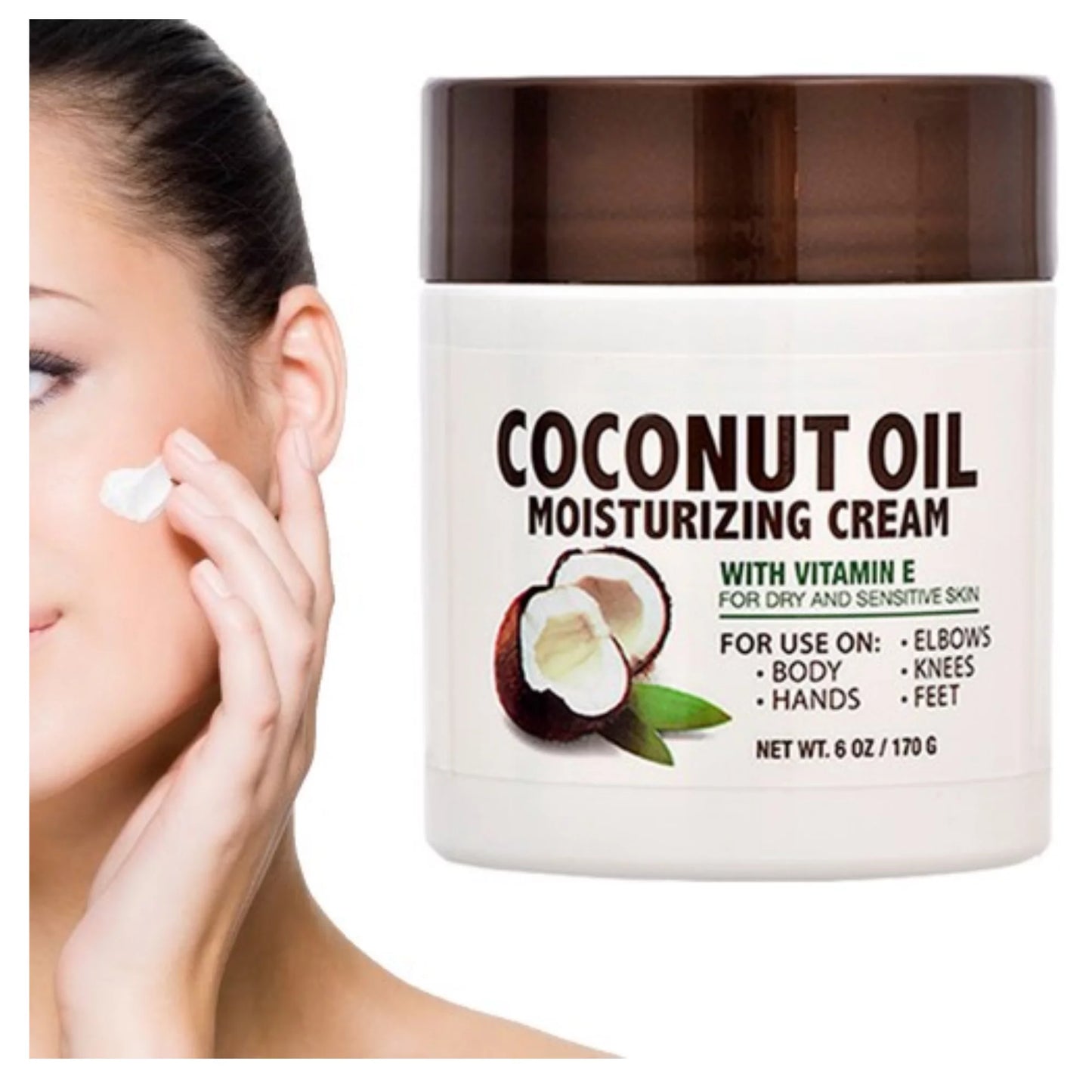 Extra Virgin Coconut Oil Moisturizing Cream (300g) | For Face, Body& Hands- Restores Skin's Moisture Barrier, Provides Intense Hydration For Dry & Dull Skin