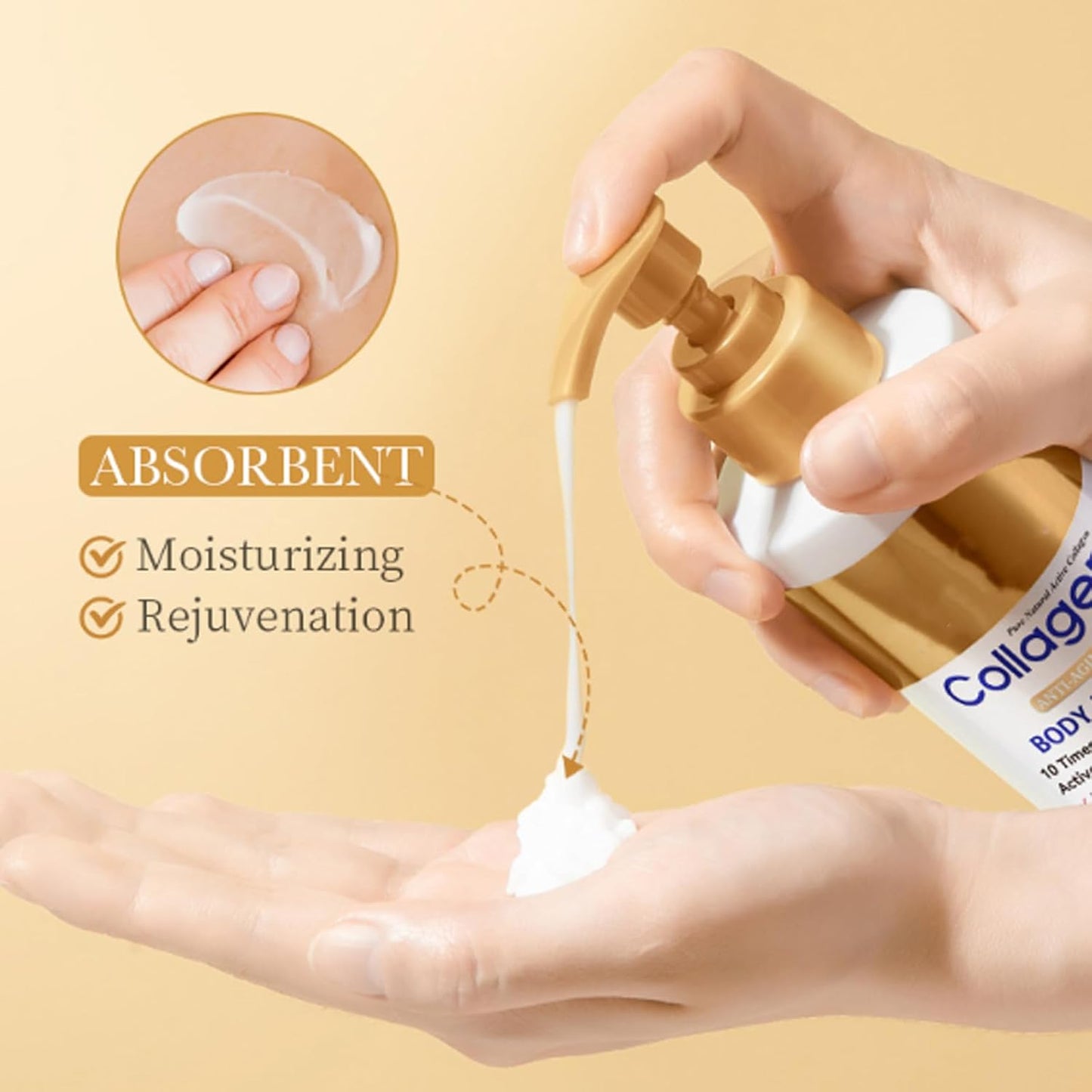 Sadoer Collagen Body Moisturizing  Lotion - Skin-Care Body Lotion for Tightening, Hydration & Anti-Aging - 300g