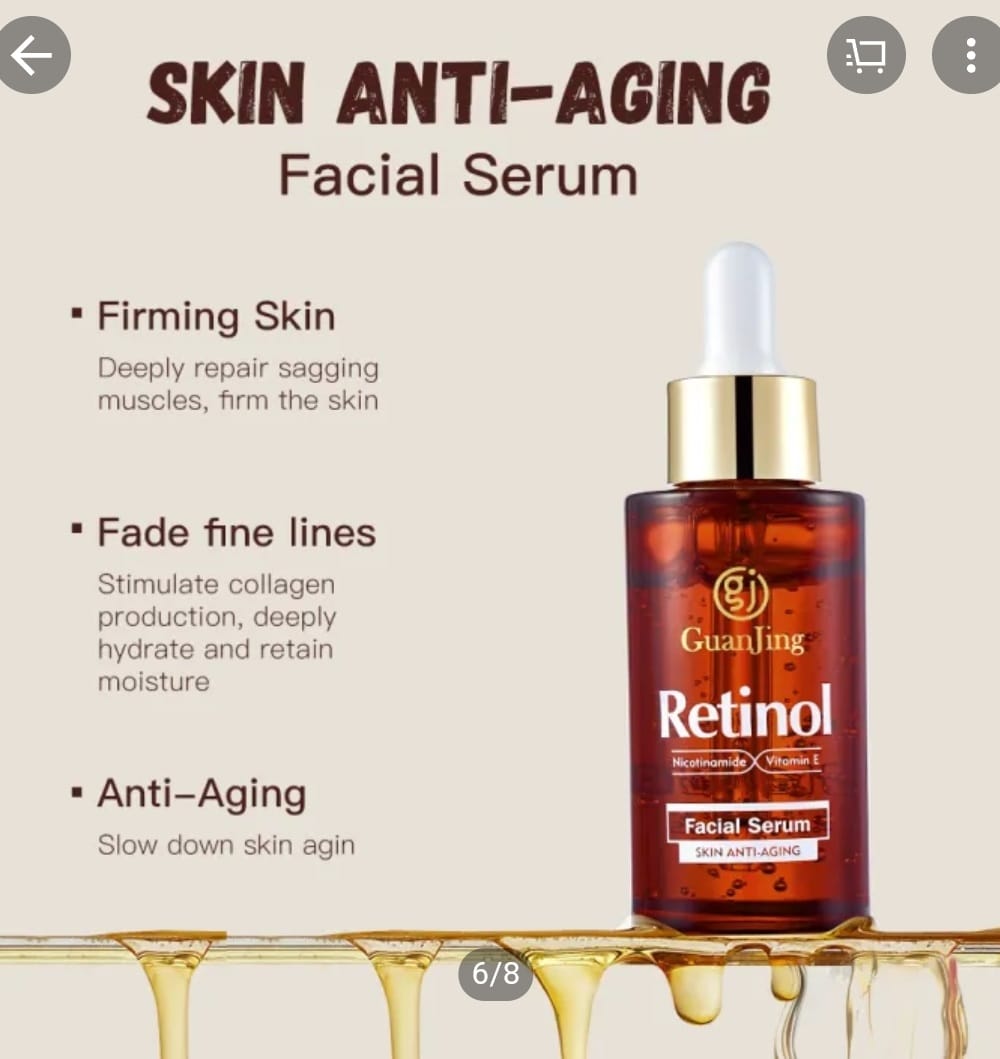 GuanJing Skin Anti-Aging Retinol Face Serum(40ml)| Anti-Aging Serum, Skin Tightener & Fade Dark Spots