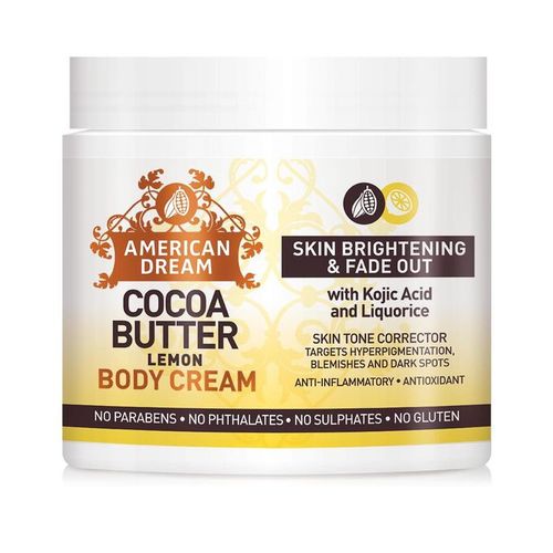 American Dream Lemon Cocoa Butter Cream For Skin Brightening and Fade Out, 453g