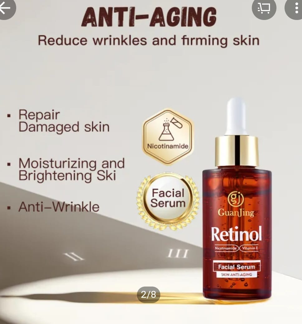 GuanJing Skin Anti-Aging Retinol Face Serum(40ml)| Anti-Aging Serum, Skin Tightener & Fade Dark Spots